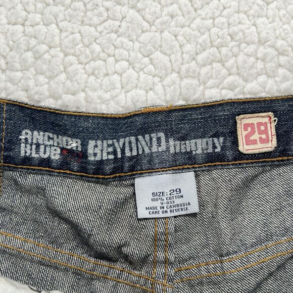 Anchor Blue Beyond Baggy Denim Shorts Men’s Size 29 Blue Y2K Hip Hop Streetwear - Picture 6 of 9